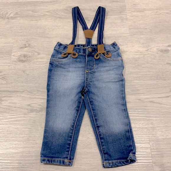 OshKosh B’Gosh Baby Jeans with Suspenders - Picture 1 of 5